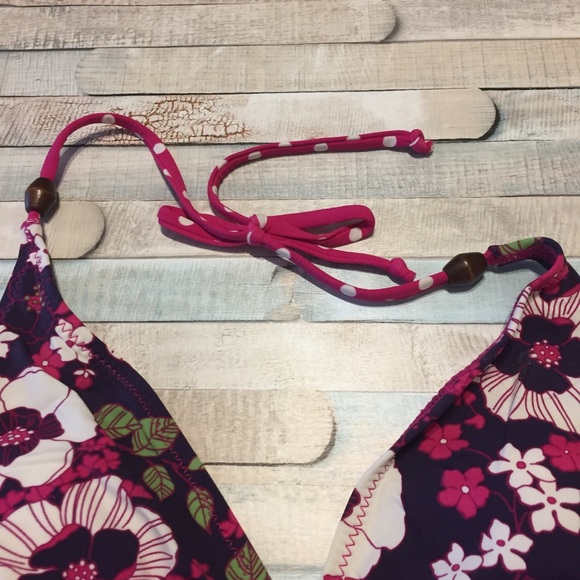 NWT Aeropostale Floral Mod Polka Dot Print Bikini - Picture 4 of 6